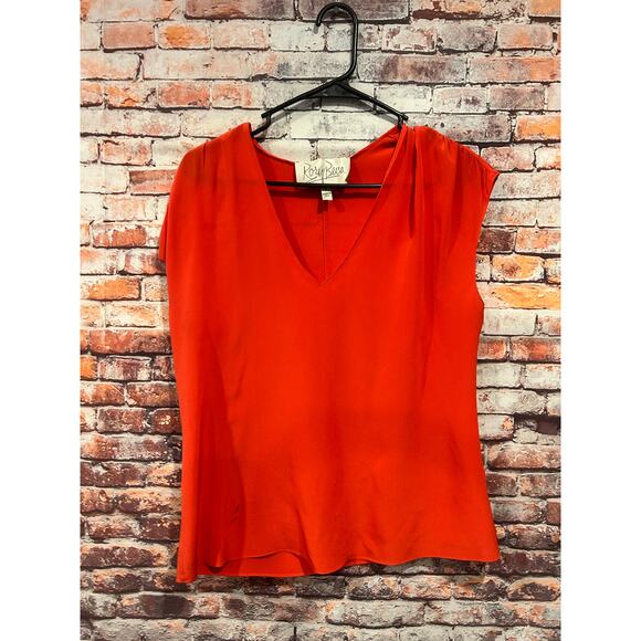 Rory Beca red top Silk blouse women's size small - Picture 1 of 3
